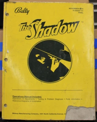 The Shadow Pinball Manual - Bally - 1994 - Image 1 of 3