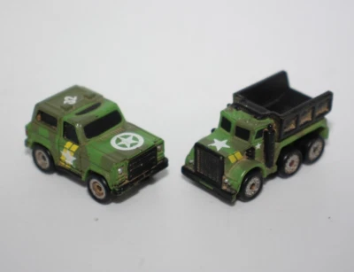 Micro Machines Military Dump Truck and Jeep Lot of 2 Vehicles 1986 Retro Vtg Toy - Image 1 of 4