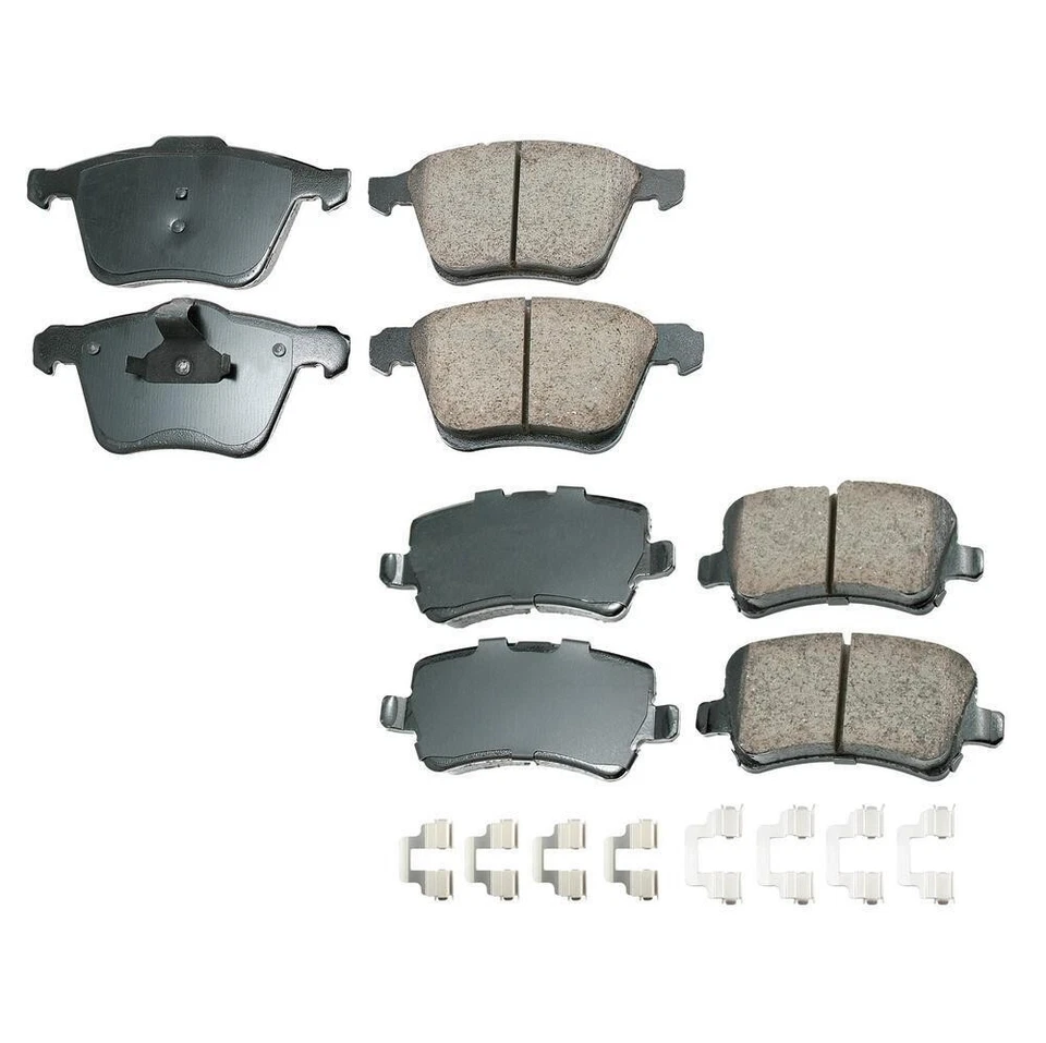 Kit de pastillas de freno cerámicas delanteras y traseras Akebono Euro para Volvo S60 S80 V60 V70 XC70 Foto 1 de 1