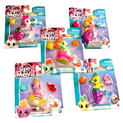 My Little Pony The Movie Figures - Jelly Bee, Lily Drop, Sea Poppy - Lot Of 5 - Image 1 of 4