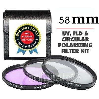 52mm 3P Hi Def Pro Lens Filter Kit UV PL FLD Japan MC 52 mm Camera Murkury - Image 1 of 2
