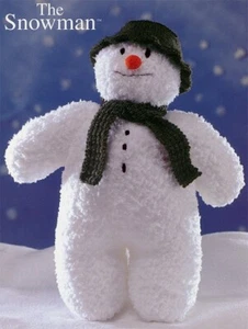 Knitting Pattern Snowman Toy Doll 41cm Scarf Bucket Hat Snowflake 8ply Yarn - Picture 1 of 2
