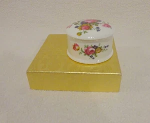 Ashley Down englische Porzellan Kanne Glas mit Deckel: 21/2" Durchmesser X 13/4" hoch: Rose Floral-EUC - Bild 1 von 7