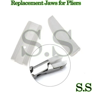 Nylon Jaw Replacement Jaws for Pliers Flat Nose * Wide Flat Tips Plastic Jaw Set - Picture 1 of 4