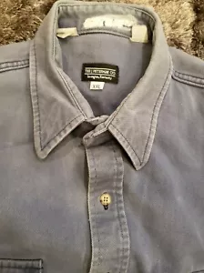 Camisa de mezclilla azul The J. Peterman Company para hombre XXL L/S L/S con botones EE. UU. - Imagen 1 de 10