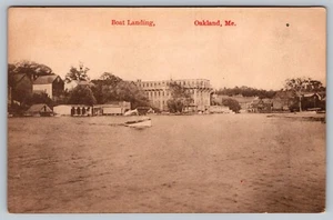 Boat Landing Oakland Maine Postcard - D12 - Picture 1 of 2