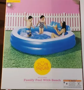 Piscina gonfiabile Sun Squad con panca e portabicchieri piscina famiglia 7,5’ x 27” panca - Foto 1 di 4