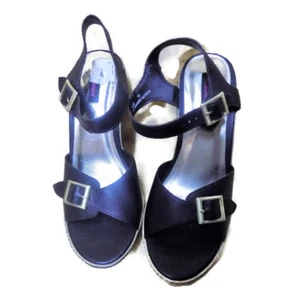 NWT Dollhouse Women's Black Buckle Platform Shoes ~ Size 10 - Picture 1 of 7