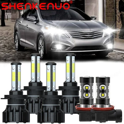 Kit de faros antiniebla de haz alto-bajo LED de 6000K para Hyundai Azera 2006-2017 Foto 1 de 4