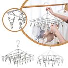 Thickened Clip Underwear Sock Hanger Laundry Airer StainlessSteel Rack E0Y7