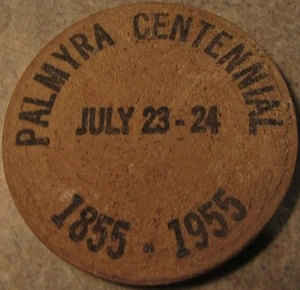 Palmyra 1955, MO centenario madera níquel - token Missouri #1 - Imagen 1 de 2