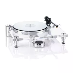 Solid 111 Acoustic Turntable Polished Plexiglass With Reading Arm WTB 370 - Picture 1 of 1