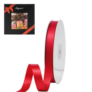 Red Double Face Satin Ribbon 1/2" x 50 Yards Crafts Gift Wrapping Bows - Picture 1 of 7
