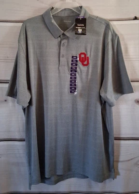 Captivating Apparel XXL Men's Officially Licensed Fan Gear Oklahoma Striped Polo - Image 1 of 4