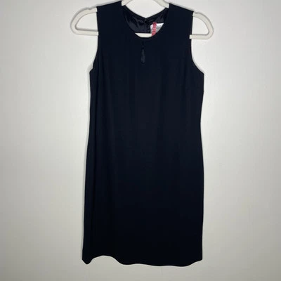 VESTIDO de colección petite sofisticate, talla 6, NEGRO, sin mangas, ojo de cerradura, forrado Foto 1 de 4