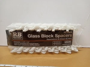 RELIABILT Glass Block Spacers 3-1/8”x1/4” 10 to a pack For Use With Mortar/Grout - Picture 1 of 6
