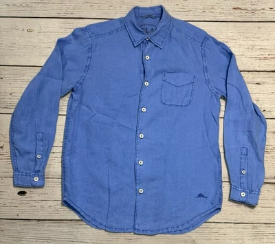 Camisa Tommy Bahama Manga Larga Abotonada 100% Lino Para Hombre Talla S Foto 1 de 4
