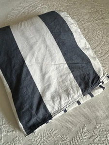 Nautica Bettbezug Marine Weiß Streifen Wende Full Queen Bett - Bild 1 von 7
