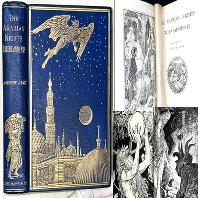 1898 ARABIAN NIGHTS ANDREW LANG 1ST EDITION FAIRY TALE FANTASY MYTH ALADDIN EAST - Image 1 of 4