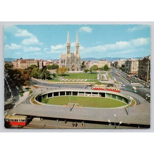 Viena Austria Postal Rooseveltplatz Votivkirche Iglesia Agujas Gemelas - Imagen 1 de 2