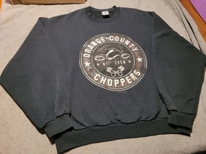 Felpa Y2K Orange County Choppers uomo grande NY Crew nera jerzees biker - Foto 1 di 6