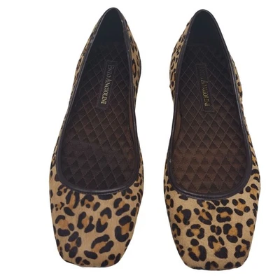 Zapatos sin cordones Enzo Angiolini para mujer con estampado de leopardo punta cuadrada 6 M de piel sintética Foto 1 de 4