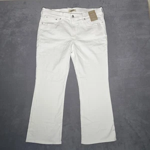 Madewell Jeans Damen 32 weiß Mid Rise Kick Out Magic Taschen knöchellang NEU - Bild 1 von 9