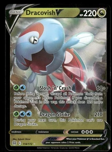 Pokemon Tcg Dracovish V #114 Pokemon Brilliant Stars NM - Picture 1 of 2