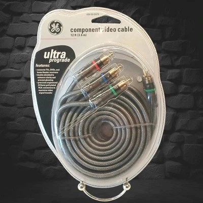 G.E. Ultra Prograde Component Video Cable, 12 Ft. Connects;Tv's, DVD's, 24K Gold - Image 1 of 3
