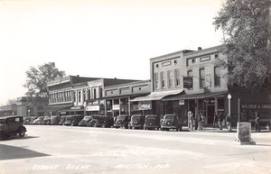 30er Jahre RPPC Geschäfte frühe Autos Main. St. Madison FL - Bild 1 von 2