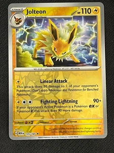 Jolteon 135/165 Reverse Holo Pokemon 151 - Picture 1 of 1