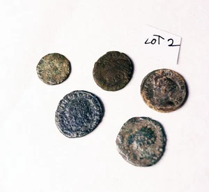 BYZANTINISCHE ZEIT MÜNZEN SET 5 MÜNZEN LOT 2 - Bild 1 von 2