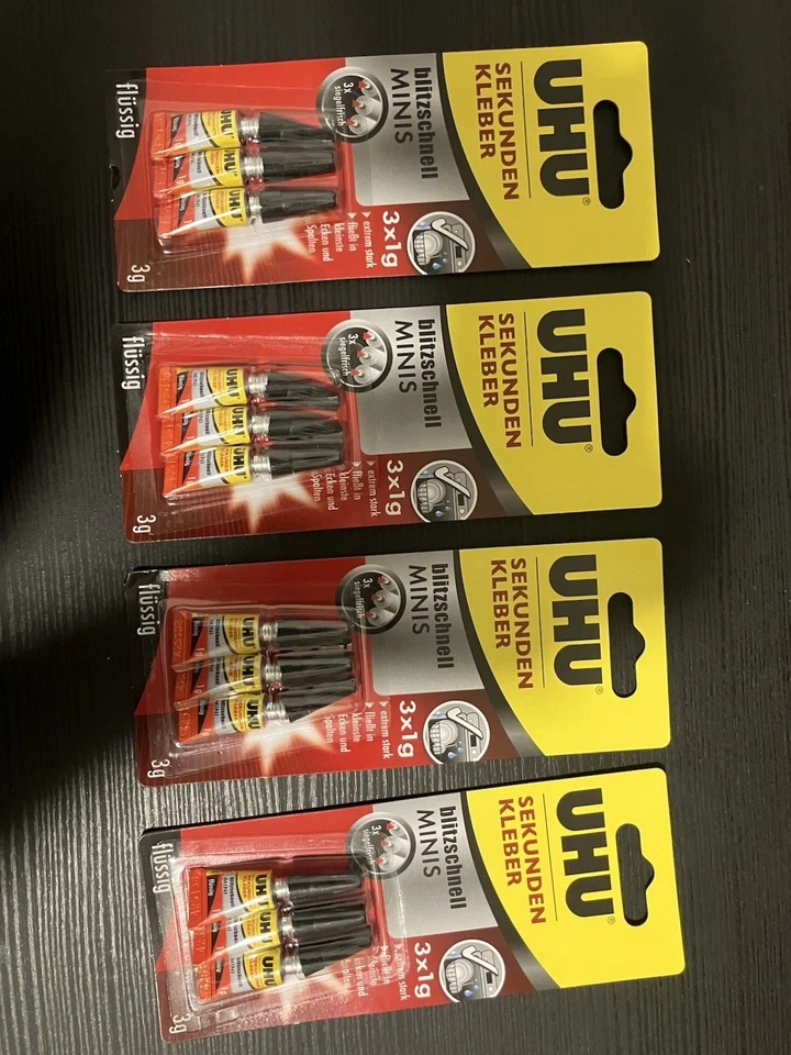 UHU blitzschnell MINIS Sekundenkleber - 3x1g (45415) - Bild 1 von 2
