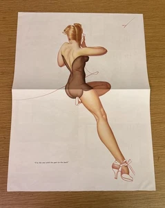 Revista Esquire de colección pliegue central ilustración George Petty mediados de siglo moderna - Imagen 1 de 6