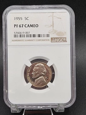1955 Jefferson Nickel Proof | NGC PF67 CAMEO - Image 1 of 4