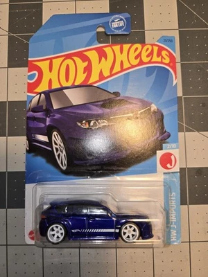 Hot Wheels Subaru WRX STI Blue Super Treasure Hunt Style Custom Wheel Swap - Image 1 of 4