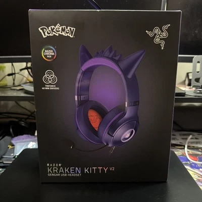 In Hand Razer x Pokémon Kraken Kitty V2 Headset Headphone Gengar USA Edition - Image 1 of 4