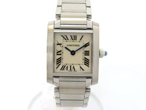Cartier W51008Q3 Tank Française SM Ladies Quartz Watch Used Excellent - Picture 1 of 9