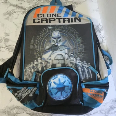 Mochila holográfica rara vintage Star Clone Wars Clone Captain  Foto 1 de 4