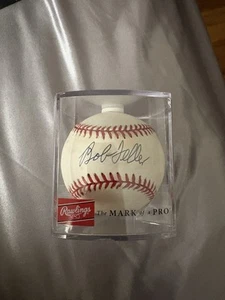 Bob Feller signierter offizieller American League Rawlings Ball Sweetspot authentisch - Bild 1 von 2