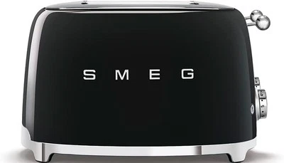 Smeg TSF03BLUK Retro 50s Style 4 Slice Toaster - Black - Image 1 of 4