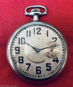 RELOJ BOLSILLO CIRCA 1911 ELGIN TALLA 16s cara abierta caja silveroid funcionando - Imagen 1 de 17