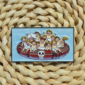 Anime Porco Rosso entführte Mädchen 2,4" Pin Metall Anstecker Studio Ghibli - Bild 1 von 2