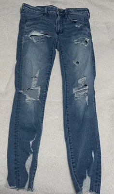 American Eagle Outfitters Sz 6 Short Leggings Distressed  - Image 1 of 4