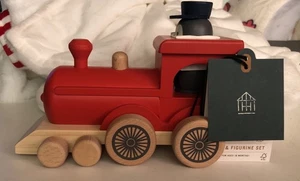 Hearth & Hand With Magnolia Wood Train With Penguin Conductor . Joanna Gaines - Picture 1 of 6