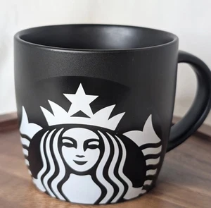 Starbucks Coffee Tea Mug 2017 Cup Black With White Logo 14 Oz Collectable  - Picture 1 of 6