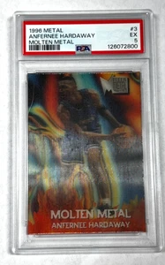 Anfernee Hardaway Molten Metal PSA 5 EX 1996 Fleer Metal Skybox #3 Orlando Magic - Bild 1 von 2