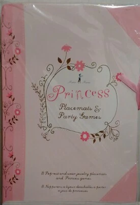 Meri Meri Princess Placemats & Party Games Pink Girly Set of 8 - Image 1 of 2