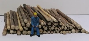 Ladegut Holz, Stammholz ca. 55 mm lang Ø 1,00 - 4,00 mm, 20 Stück (H0) 1:87 - Bild 1 von 4