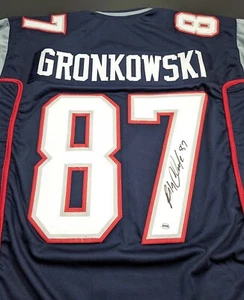 Rob Gronkowski New England Patriots Autographed Signed Jersey Size XL with COA - Picture 1 of 4